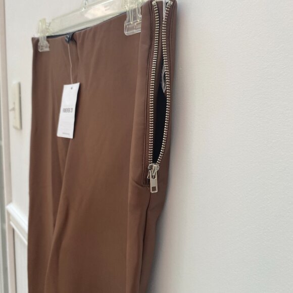 Forever 21 Faux Leather pants size Large brown - Picture 5 of 8